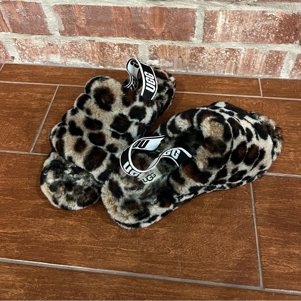 Ugg's “Fluff Yeah” slipper and sandal w/a soft sheepskin, lightweight platform